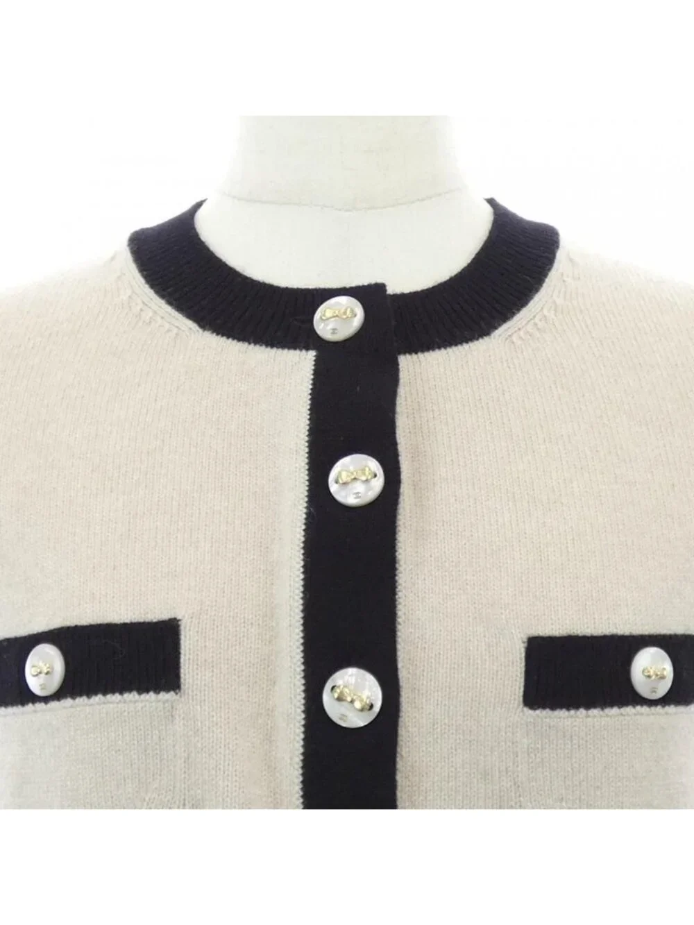 Chanel Knit Top Cashmere Beige Color